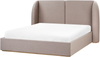 Bett mit Stauraum MONESTIER Stoff Taupe 160 x 200 cm Bild 5