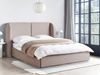 Bett mit Stauraum MONESTIER Stoff Taupe 160 x 200 cm Bild 3