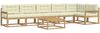 vidaXL Outdoor-Sofagarnitur 7 pcs Weiß und Creme 79 x 79 x 37 cm 3386539 Bild 2