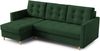AX LIVING Kleine Couch L Form Nesbit 224cm Grün mit Schlaffunktion&Bettkasten Bild 2