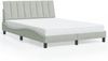 vidaXL Bettgestell mit LED ohne Matratze "Hanko" Hellgrau 140x190 cm Samt 3213775 Bild 5