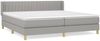 vidaXL Boxspringbett mit Matratze Hellgrau 200x200 cm Stoff, Härtegrad: H2 [3130457] Bild 2