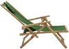 vidaXL Relaxstuhl Verstellbar Grün Bambus und Stoff 313027 Bild 5