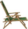 vidaXL Relaxstuhl Verstellbar Grün Bambus und Stoff 313027 Bild 3
