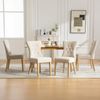 YakoHome Esszimmerstuhl Beige 62.50*45.00*92.00 - Stuhl mit hoher Rückenlehne, Massivholzrahmen, bequemes Sitzkissen Bild 5