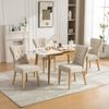 YakoHome Esszimmerstuhl Beige 62.50*45.00*92.00 - Stuhl mit hoher Rückenlehne, Massivholzrahmen, bequemes Sitzkissen Bild 3