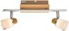 LED Deckenlampe, Chrom, Holz, Spots verstellbar, L 35 cm Bild 1