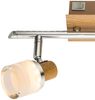 LED Deckenlampe, Chrom, Holz, Spots verstellbar, L 35 cm Bild 5