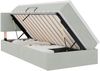 vidaXL Aufbewahrungsbett mit Matratze Hellgrau 100 x 200 cm Samt 3370677 Bild 2