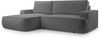 AX LIVING Ablia Sofa L Form mit Schlaffunktion Dunkelgrau 267 cm L Bild 2