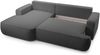 AX LIVING Ablia Sofa L Form mit Schlaffunktion Dunkelgrau 267 cm L Bild 4