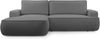 AX LIVING Ablia Sofa L Form mit Schlaffunktion Dunkelgrau 267 cm L Bild 3