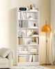 Bücherschrank, Bücherregal, mit 7 Fächern, Aufbewahrungsregal, Standregal, für Wohnzimmer, Büro, Schlafzimmer, 24 x 60 x 199,2 cm, Weiß Bild 3