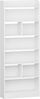 Bücherschrank, Bücherregal, mit 7 Fächern, Aufbewahrungsregal, Standregal, für Wohnzimmer, Büro, Schlafzimmer, 24 x 60 x 199,2 cm, Weiß Bild 2