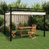 vidaXL Gartenpavillon, mit ausziehbarem Dach, Aluminium/Polyester Creme, 3x3 m Bild 1