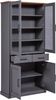 Inter Link – Vitrinenschrank – Buffet-Schrank - Geschirrschrank - Esszimmerschrank - Massivholz FSC – 4 Türen – 2 Schubladen – 3 Fachböden - Zandiara 4T2S – grau/Oak colori Bild 4