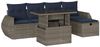 vidaXL 6-teiliges Gartensofa-Set mit Kissen, grau, Polyrattan 3275131 Bild 2