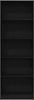 vidaXL Bücherregal Schwarz Eichen-Optik 60 x 24 x 176 cm Holzwerkstoff 862468 Bild 5