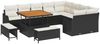 vidaXL Garten-Sofa-Set mit Kissen 12 pcs Schwarz und Creme 3364245 Bild 2