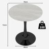 Couchtisch 72*70*70 cm, rund, mit Tischplatte in Kunstmarmor-Optik, schwarzes Design Bild 5
