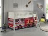 Vipack 'Scotty' Spielbett inkl. Lattenrost, Textilset und Leiter in Kiefer Weiß, Fire Rescue Bild 2