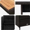 vidaXL Outdoortisch-Set 5 pcs Schwarz 3422407 Bild 5