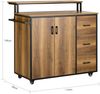 SoBuy KNL02-PF Kücheninsel, Spanplatte, Melamin, Braun, 113 x 106 x 69 cm Bild 3