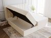 GRAINGOLD Mocca Doppelbett 140x200, Boxspringbett mit gepolstertes Kopfteil, zwei Bettkästen, Velour-Stoff, Beige Bild 5