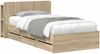 vidaXL Bettgestell mit Stauraum Sonoma-Eiche 75x190 cm Holzwerkstoff 3433910 Bild 2