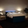 vidaXL Boxspringbett mit Matratze Blau 140x200 cm Samt 3290068 Bild 4