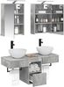 vidaXL Badezimmerschrank-Set 5 pcs Betongrau 43 x 16 x 62,5 cm 3406282 Bild 3