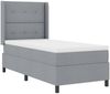 vidaXL Boxspringbett mit Matratze Hellgrau 190 x 90 cm Stoff 3341616 Bild 4