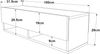 Fernsehtisch Laitila 100x31,5x29,5cm Eiche rustikal/Weiß [en. casa] Bild 4