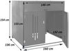 Müllcontainerverkleidung HWC-M54, Müllcontainerbox Industrie-Abfallcontainer, Container bis 1100L 154x160x136cm, Stahl Bild 3