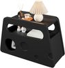 Beistelltisch auf Rollen 81 x 33 x 51,5 cm, schwarz, MDF/Spanplatte, abgerundete Ecken Bild 5