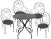 Vente-unique - GUERMANTES Garden dining set Metall Grau - B 52 cm80 cm x H 89 cm71 cm x L 48 cm80 cm Bild 2