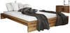 Bett Lubic 3 aus Wildeiche massiv 90x200 ohne Kopfteil mit Holzfußgestell Bild 1