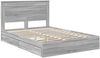 vidaXL Aufbewahrungsbett Graues Sonoma 140 x 200 cm Holzwerkstoff 3410248 Bild 4