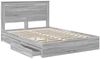 vidaXL Aufbewahrungsbett Graues Sonoma 140 x 200 cm Holzwerkstoff 3410248 Bild 5