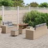 vidaXL Gartensofa-set mit Kissen 8 pcs Beige und Hellgrau Poly Rattan 3363902 Bild 3
