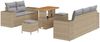 vidaXL Gartensofa-set mit Kissen 8 pcs Beige und Hellgrau Poly Rattan 3363902 Bild 2