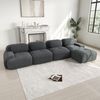 BBWL Sofa 4-Sitzer Ecksofa Cordstoff modular mit Chaiselongue, ohne Montage, 32D hochelastische Polsterung, rutschfest, extra-breite Armlehnen Bild 3