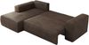 Ecksofa mit Schlaffunktion, Bettkasten und losen Kissen für das Wohnzimmer - TRENTINO - Braun Velvet - links Bild 5