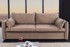 riess-ambiente Schlafsofa APARTMENT 200cm taupe · 3-Sitzer-Couch mit Cord-Bezug inkl. Kissen, Einzelartikel 1 Teile, mit Bettfunktion für Wohn- oder Gästezimmer · verstellbare Rückenlehne Bild 4