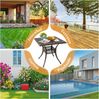 Gartentisch mit Schirmloch Quadratischer Balkontisch Wetterfester Terrassentisch Bild 5