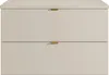 Vente-unique - LAVENA Waschbeckenmöbel Holz, Platte Beige - B 46 cm x H 50 cm x L 80 cm Bild 2