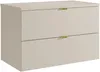 Vente-unique - LAVENA Waschbeckenmöbel Holz, Platte Beige - B 46 cm x H 50 cm x L 80 cm Bild 3