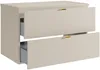 Vente-unique - LAVENA Waschbeckenmöbel Holz, Platte Beige - B 46 cm x H 50 cm x L 80 cm Bild 4
