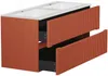 Vente-unique - PAVANI Waschbeckenmöbel Holz, Platte Rot - B 45,5 cm x H 55 cm x L 120 cm Bild 3