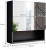 Vicco 'Irma' Spiegelschrank, Holz, 55 x 16,9 x 54 cm, Anthrazit Bild 3